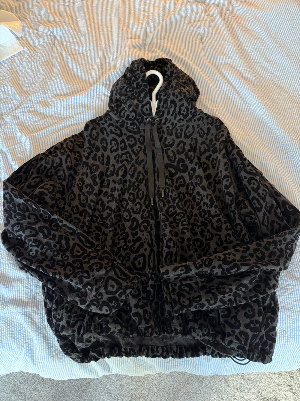 DOLCE & GABBAMA Black Leopard Print Hooded